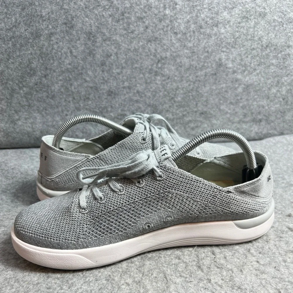 Reef Cushion Coast TX Mens Grey Knit Low Top Lace Up Sneakers Shoes Size 9